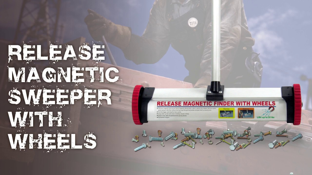 STAND TOOL  RELEASE MAGNETIC SWEEPER WITH WHEELS