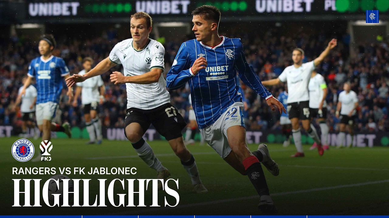 HIGHLIGHTS | Rangers v FK Jablonec | 20 Aug 2026