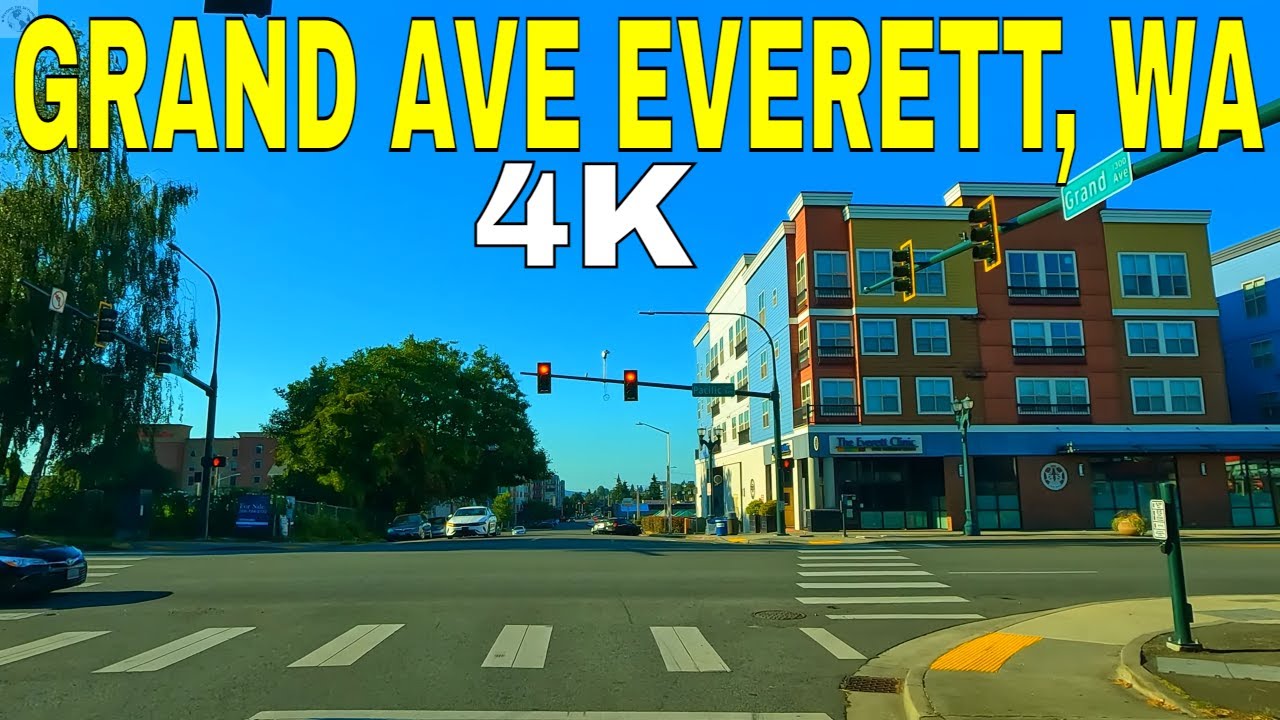 Everett, Washington GRAND AVE | 4K Driving Tour 🇺🇸