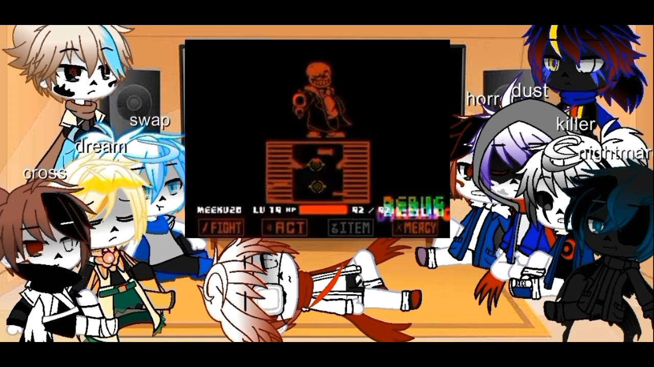 sans au's reagem /sans au's react to sudden change sans fight ||🇧🇷🇺🇸||