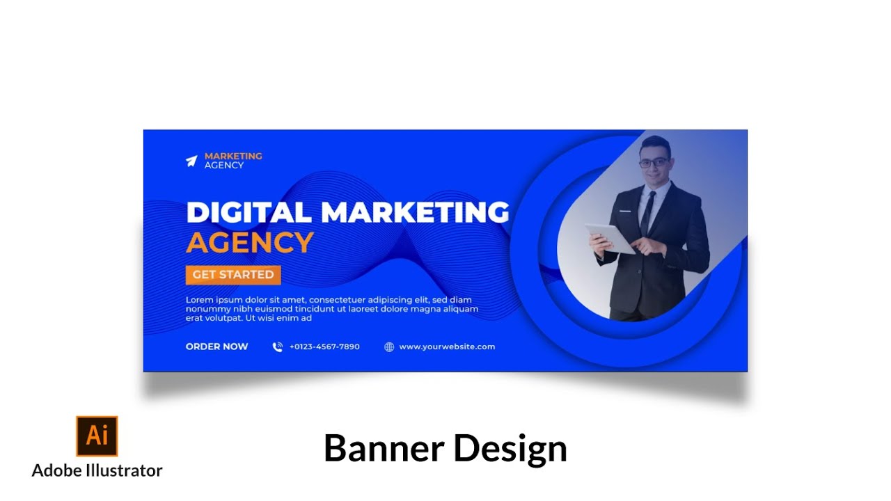 Facebook Cover Banner Design in Adobe Illustrator tutorial