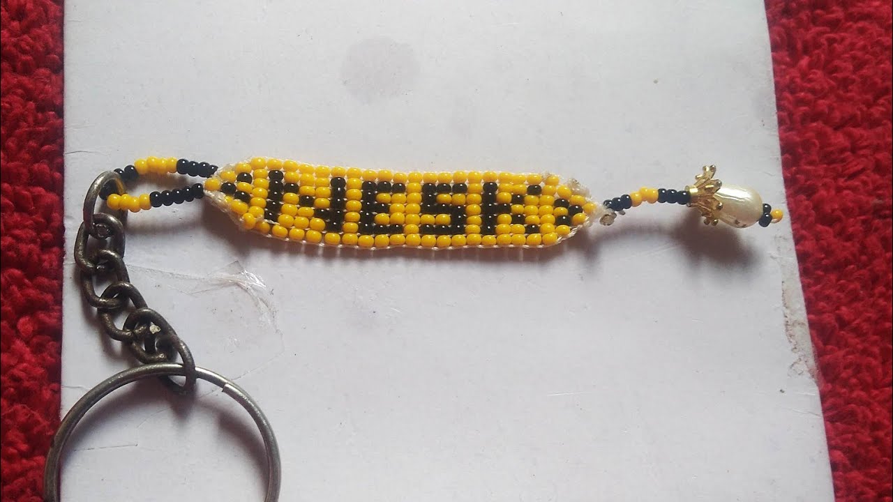 How to make NAME KEYCHAIN by small seed bead New Trend