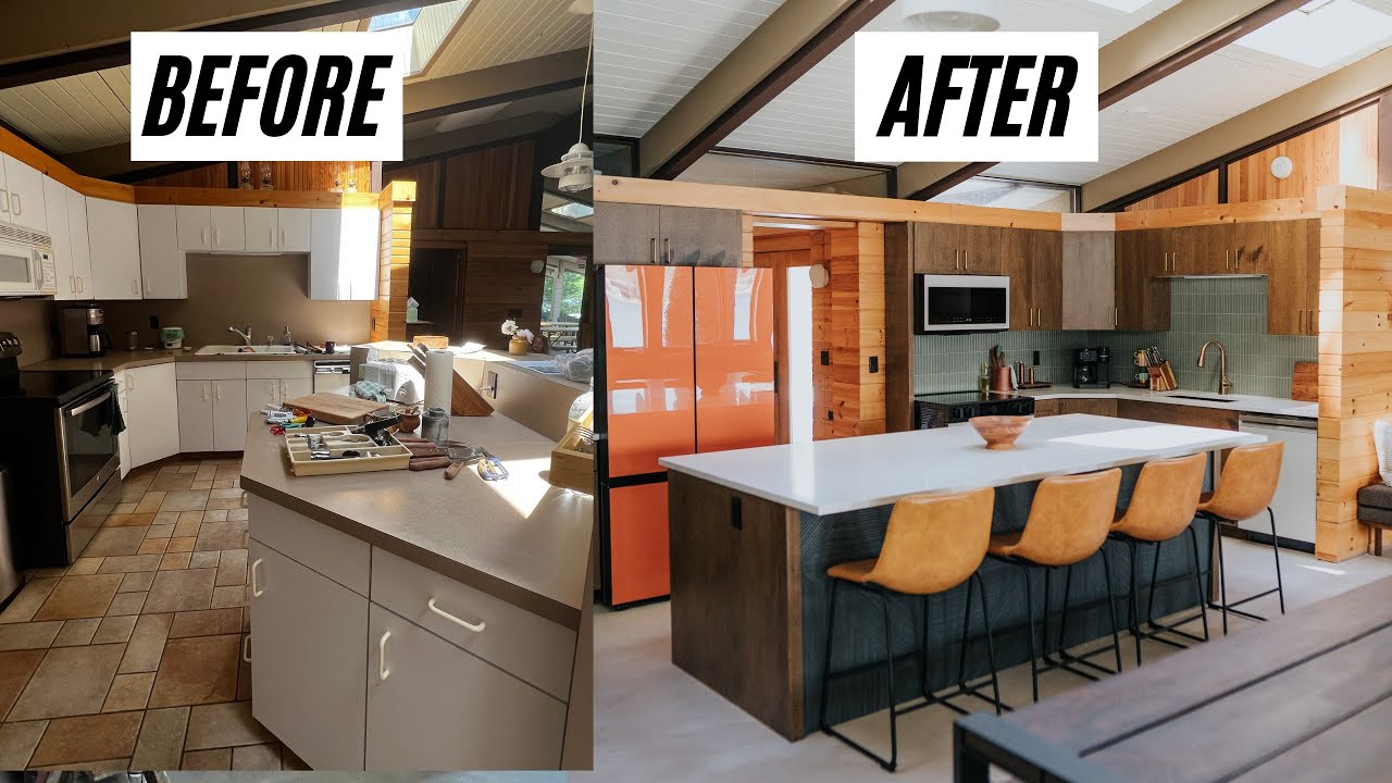DIY Lakehouse Airbnb Renovation | Mid Century Modern Before & After