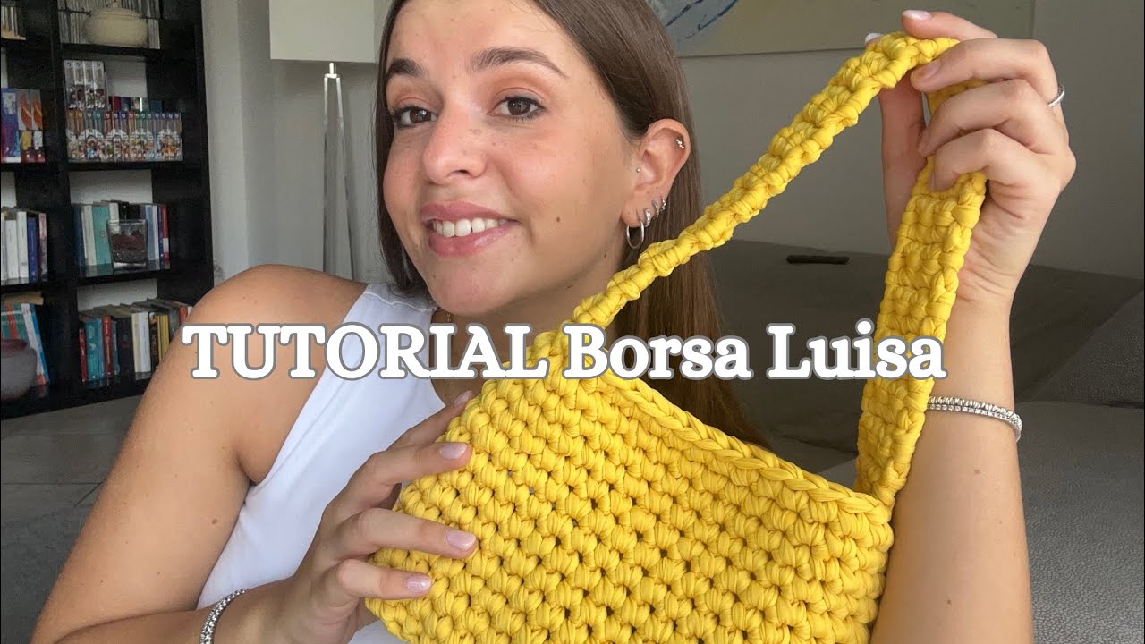 Tutorial Borsa Luisa - Borsa uncinetto per principianti in fettuccia - Macrè Bag