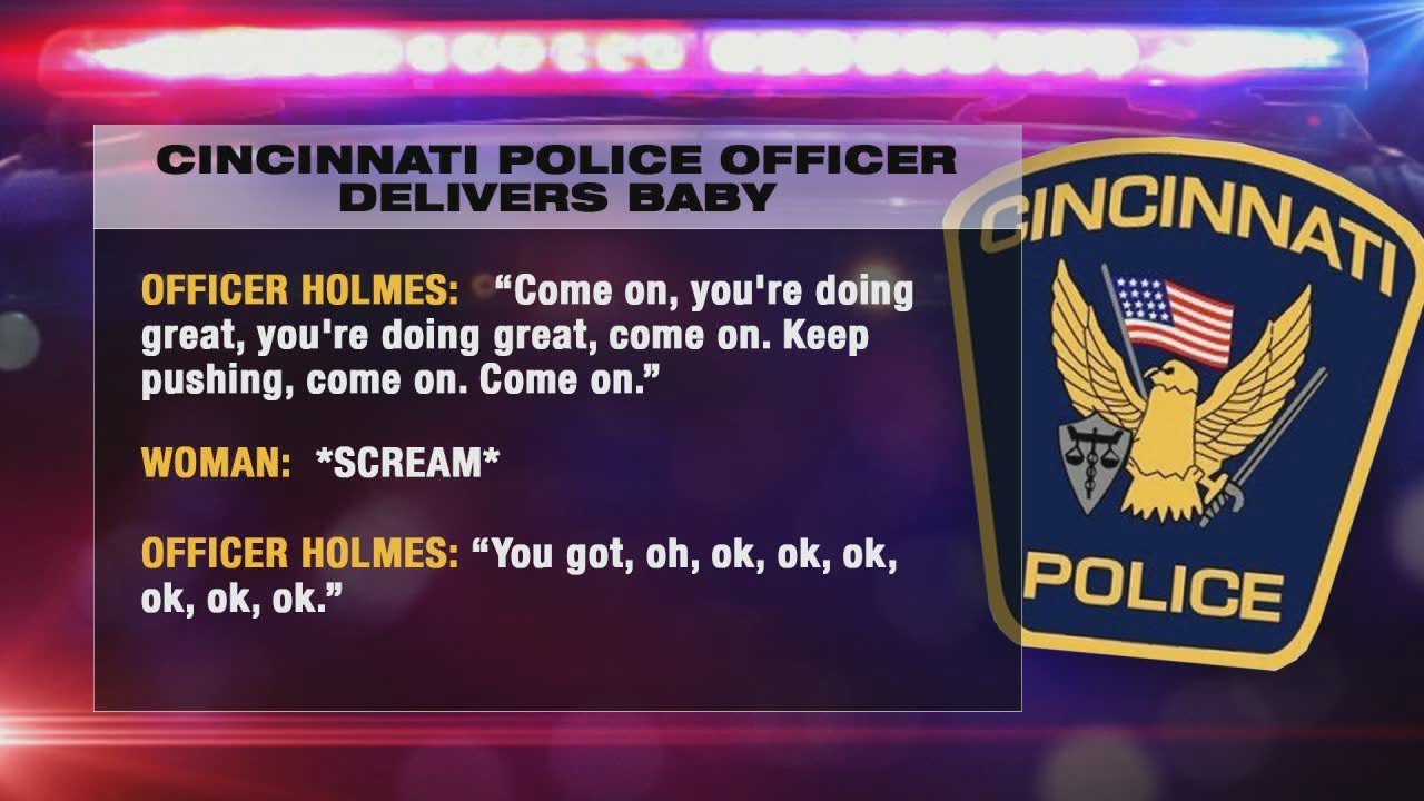 Body camera captures Cincinnati Police officer delivering baby