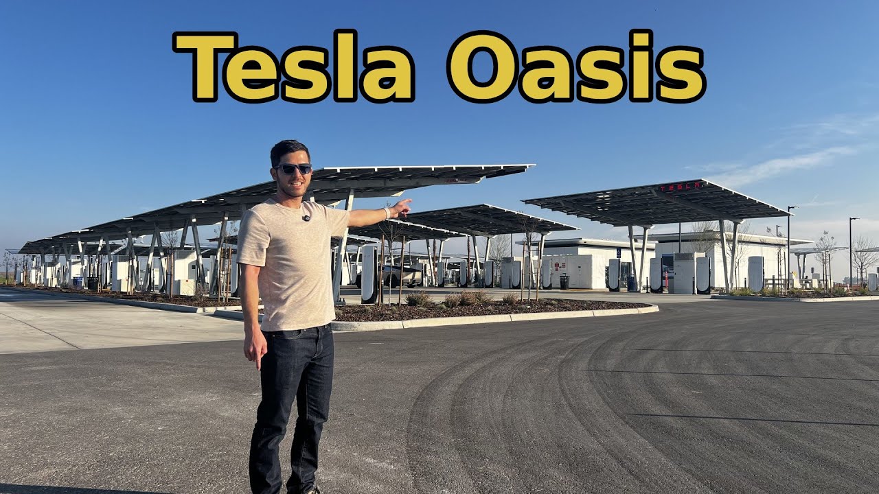 Barstow & Tesla Oasis  - Visiting the LARGEST Superchargers in the World