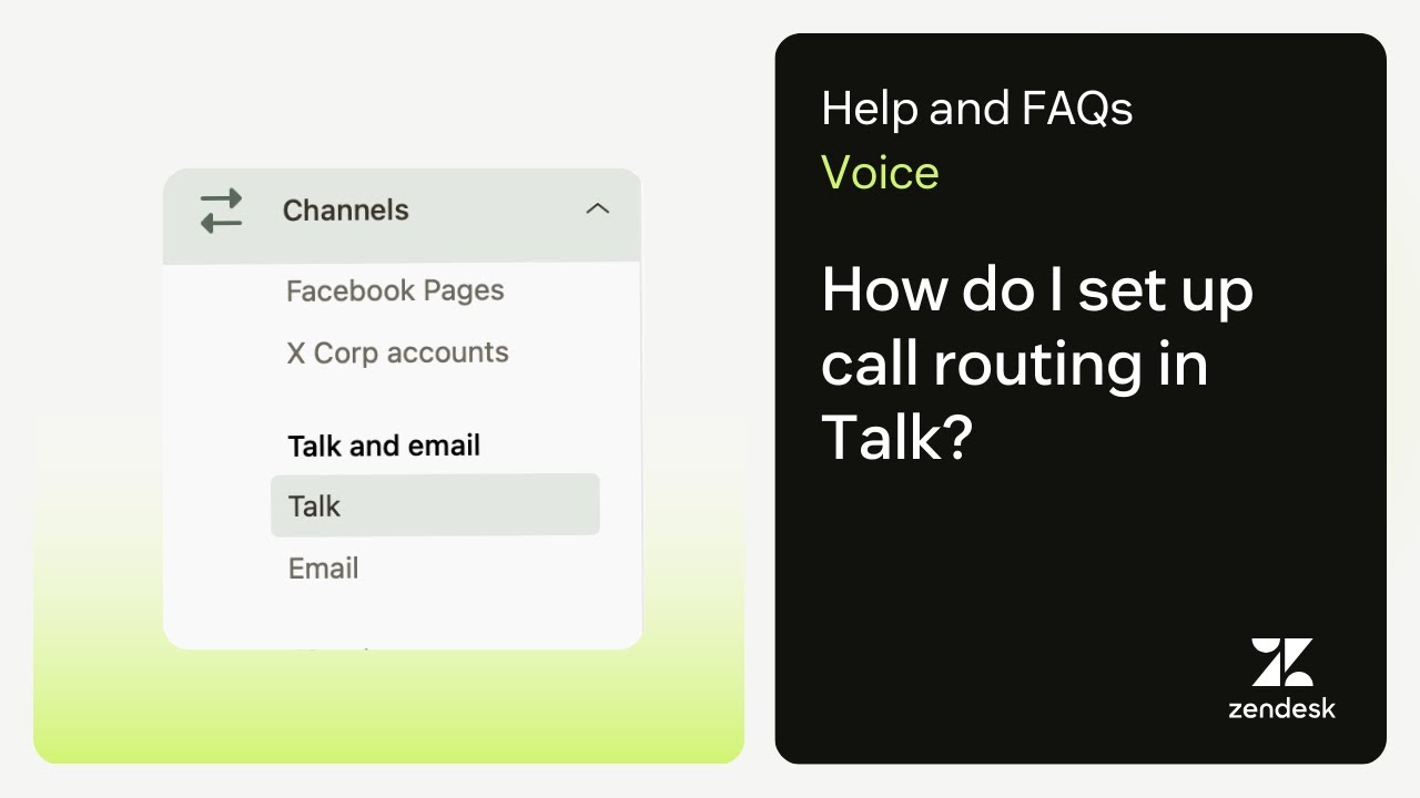 How do I set up call routing in Talk?