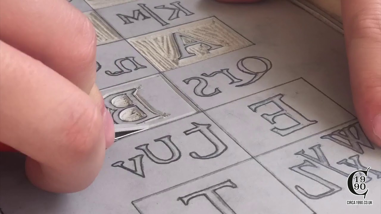 #Linocut #Printmaking Alphabet Lino Print by Circa1990