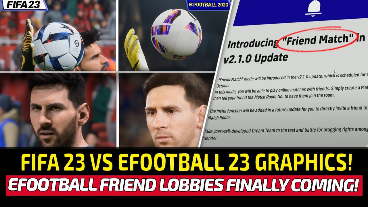 [TTB] FIFA 23 VS EFOOTBALL 2023 GRAPHICS COMPARISON!🔥 - EFOOTBALL 2023 V2.1 UPDATE COMING