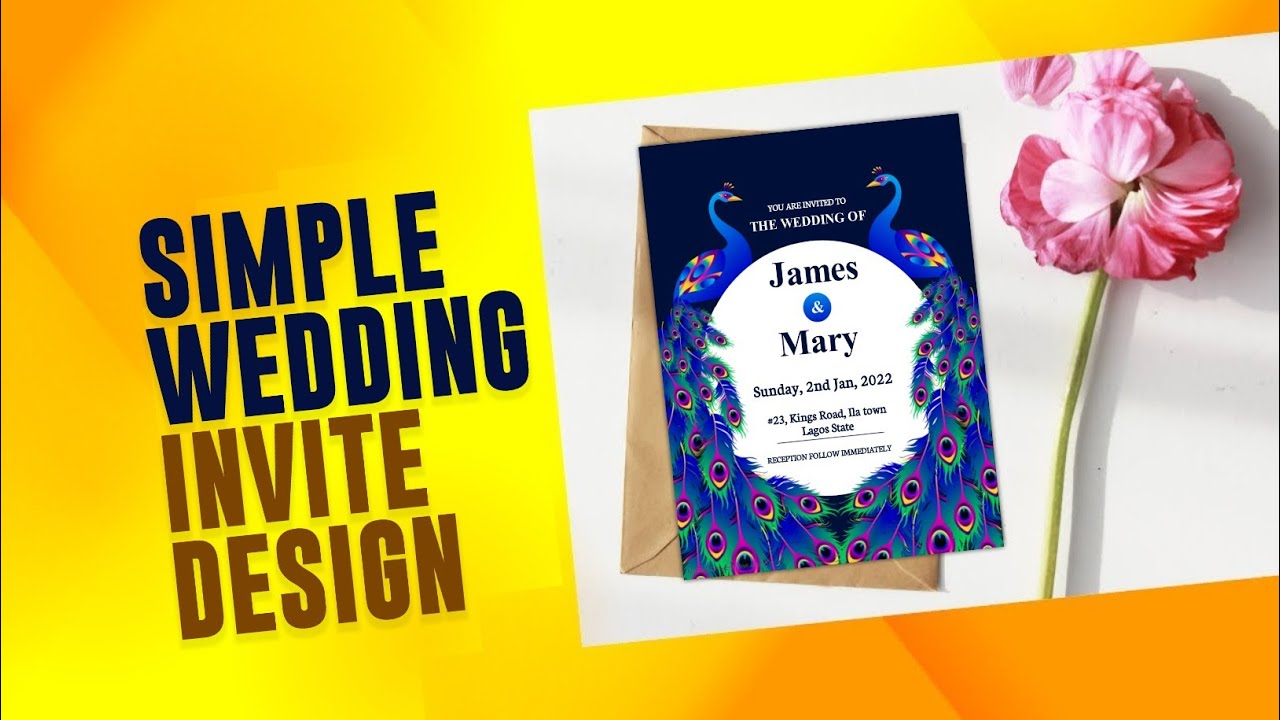 PixelLab Tutorial - How to Create Printing Wedding Invitation Card Without Image on Smartphone.