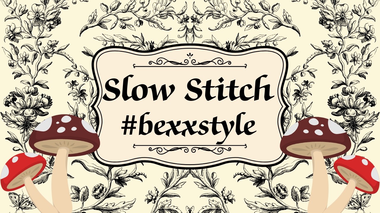 Slow Stitch a Mushroom Cluster Series #bexxstyle 🍄Adding Fluffy Trim around the Mushroom (mcv#2)🍄