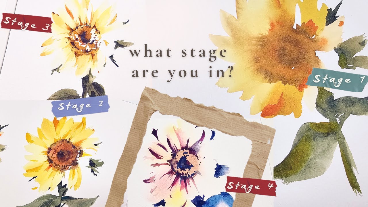 What to learn next in watercolor florals for your stage (even without a teacher)