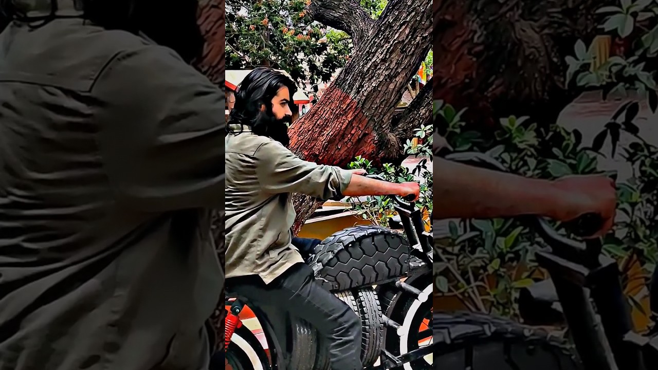 🔥 KGF Rocky Bhai with his Bike Spotted 🤯🔥| KGF 3 Yash | KGF Shorts | Yash Duplicate | KGF Chapter 3