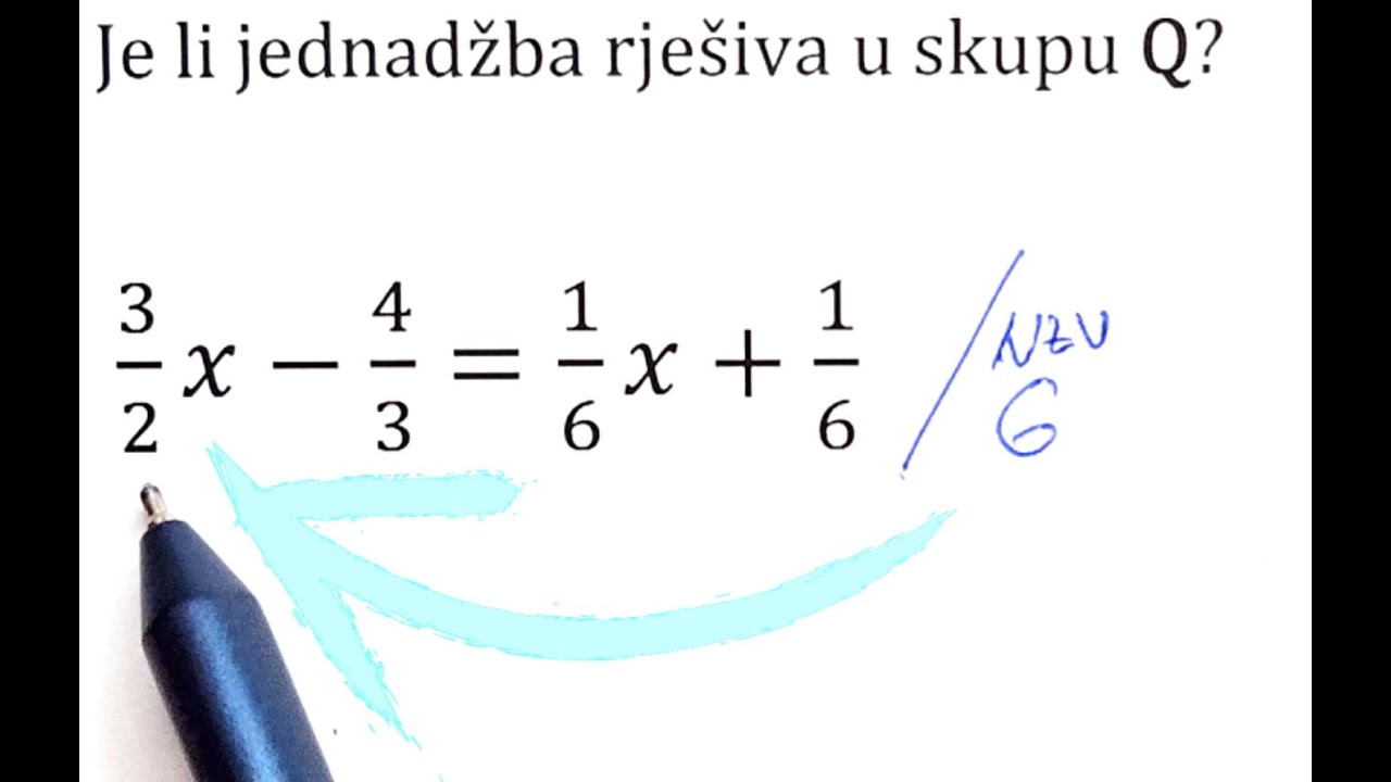 Jednadžbe u skupovima brojeva - 8. razred
