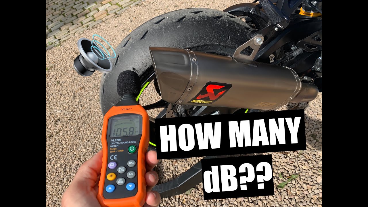 🇬🇧 dB SOUND TEST AKRAPOVIČ EVOLUTION LINE TITANIUM WITH & WITHOUT BAFFLE dB KILLER NOISE REDUCTION