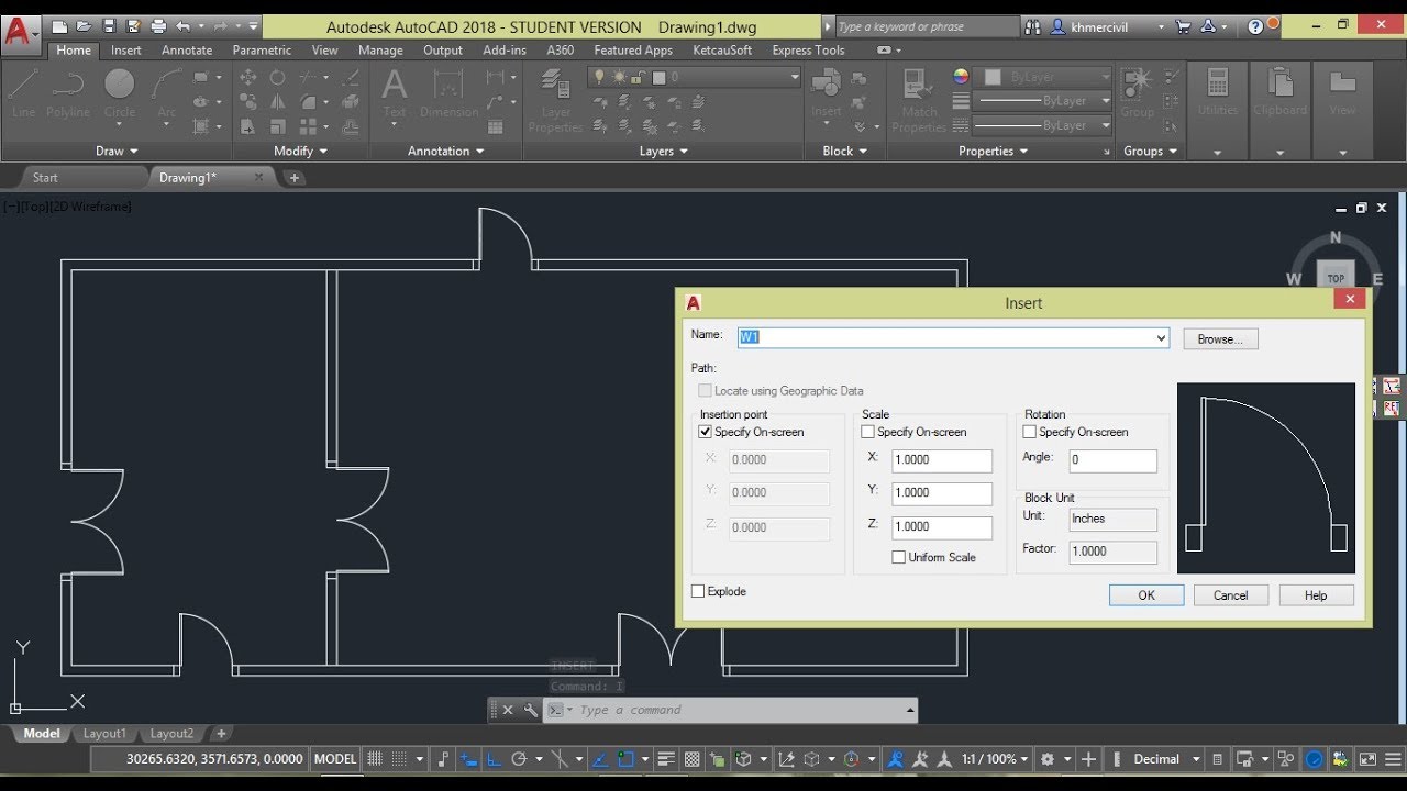 Block dynamic in AutoCAD by Khmer Knowledge