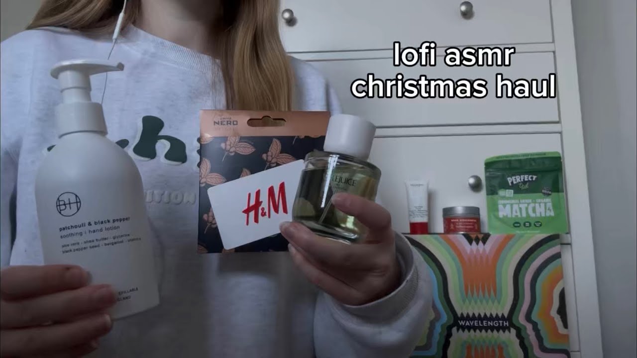 lofi asmr ~ what i got for christmas haul🎄🎁 (with lots of tapping) 