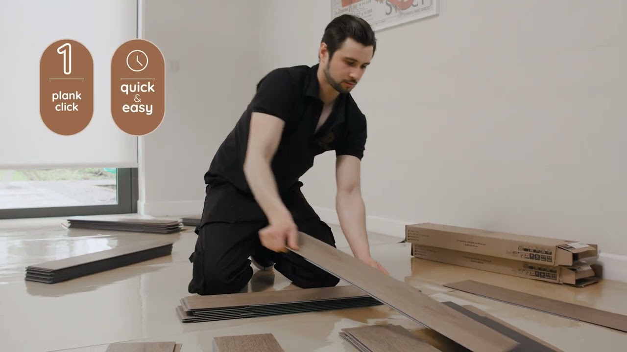 How to install Invictus click vinyl flooring in herringbone pattern