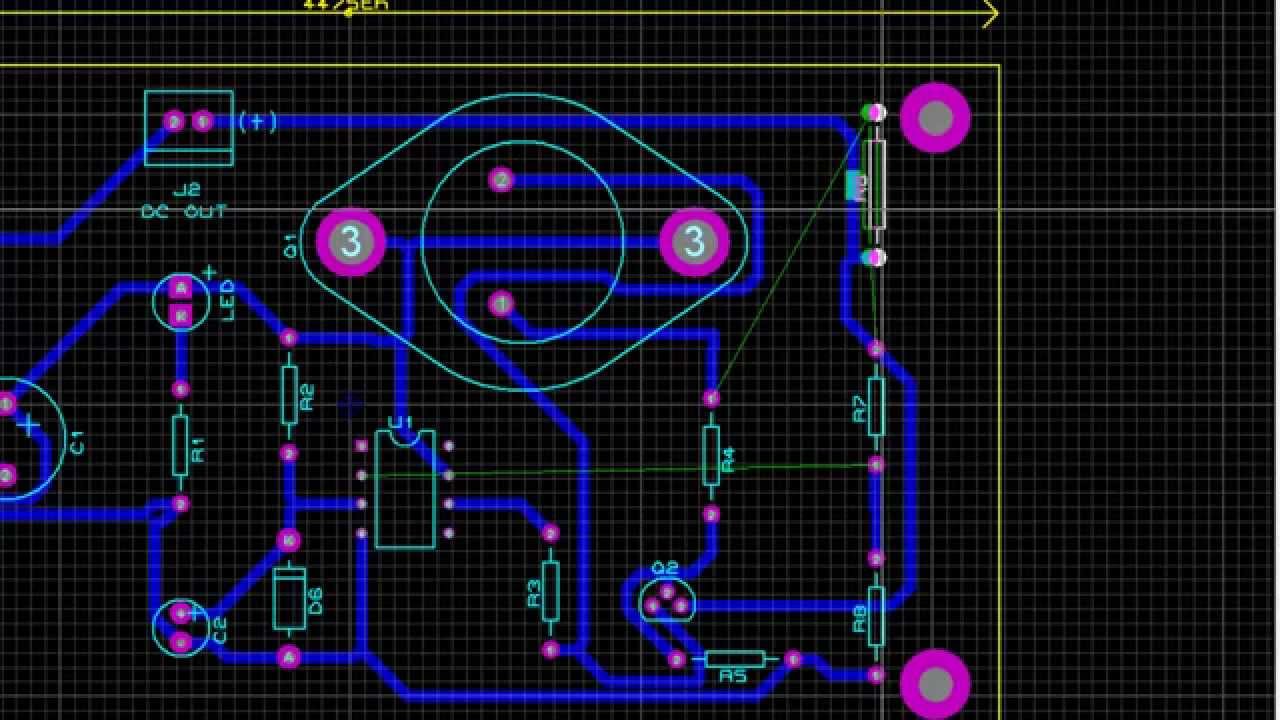 Construção de uma placa de CI diretamente no Proteus ARES