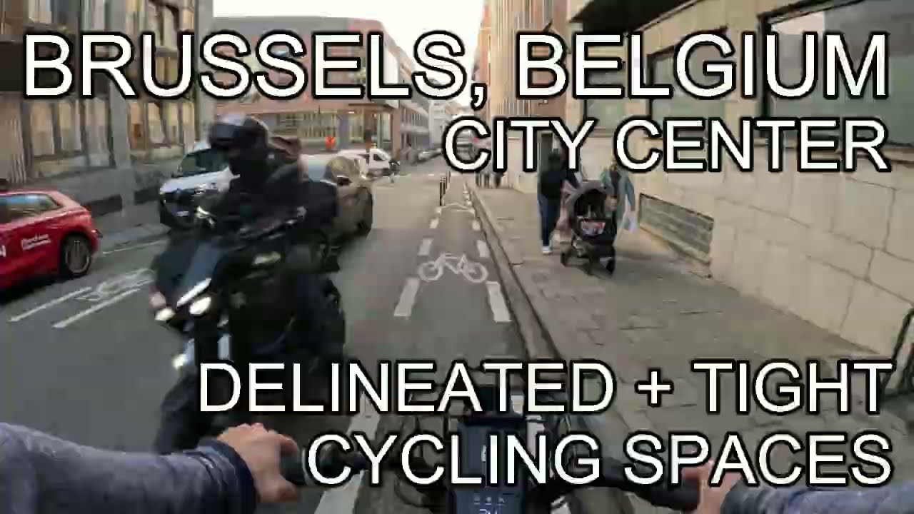 Brussels, Belgium- delineated + tight cycling spaces