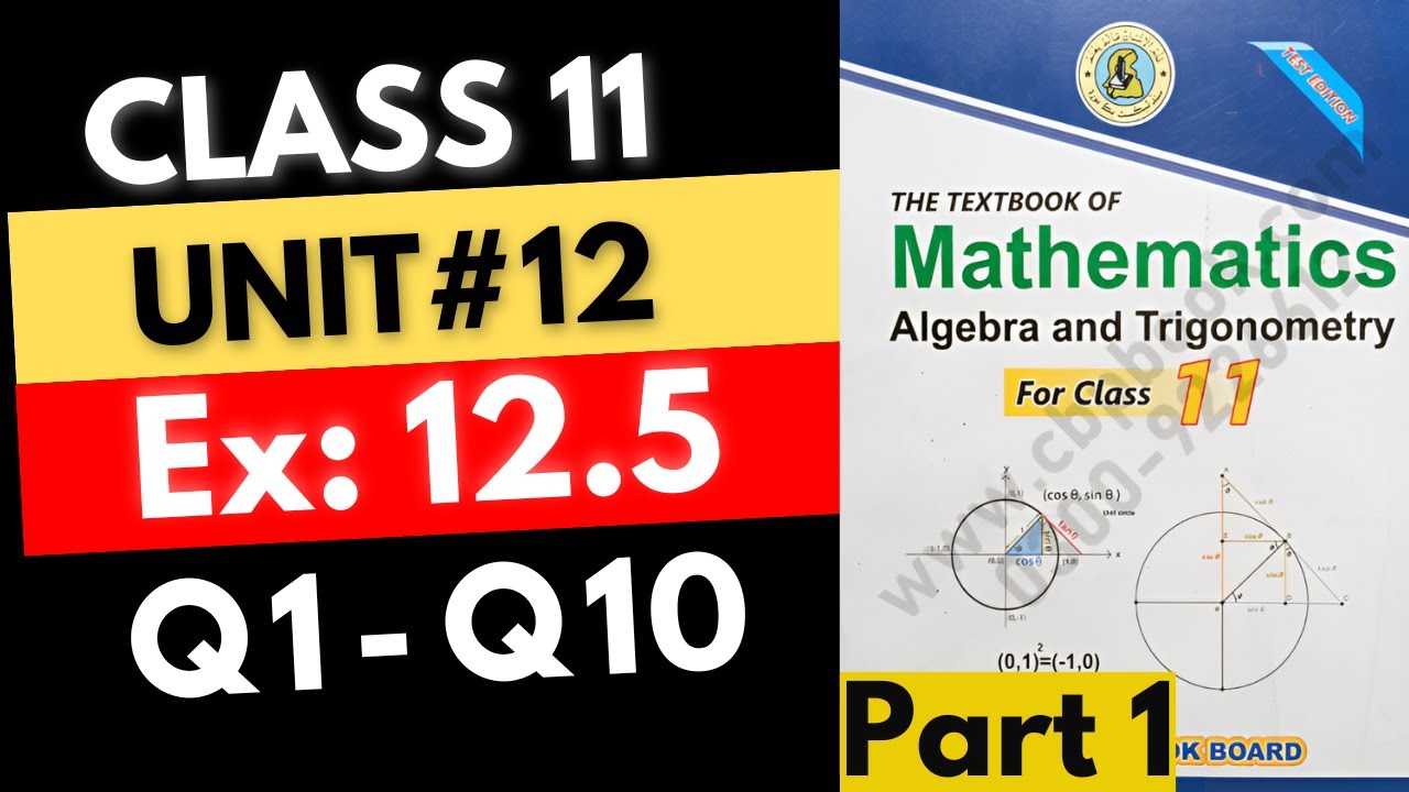 Exercise 12.5 (Q1-Q10) Chap#12 || Graph Of Trigonometry | XI MATH SINDH BOARD