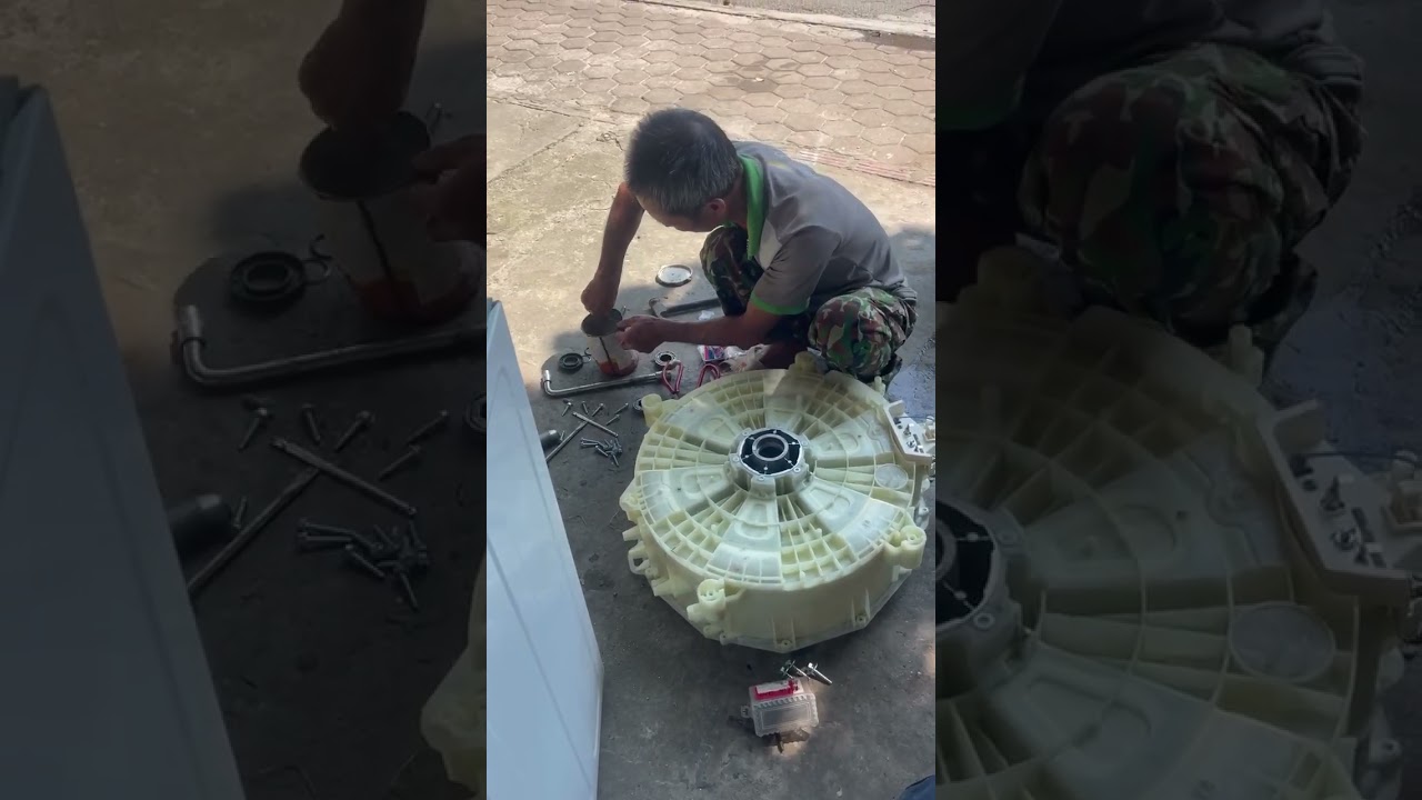 Vệ sinh thay bi thay phớt máy giặt cửa trước