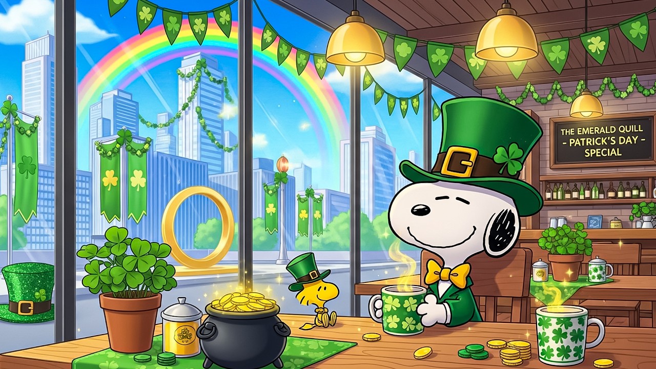 Lucky Clover Cafe 🍀 | Cozy Lofi Beats for Studying, Relaxing & Good Vibes