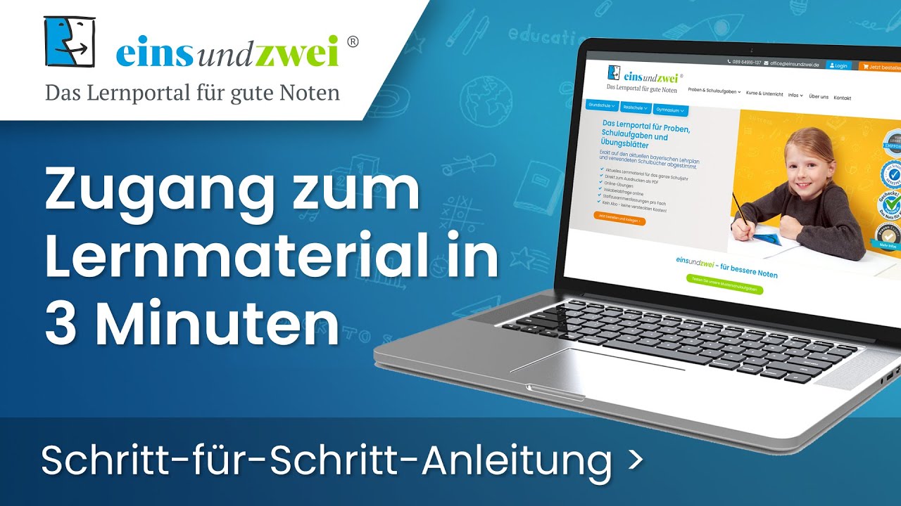 Zugang zum Lernmaterial in 3 Minunten