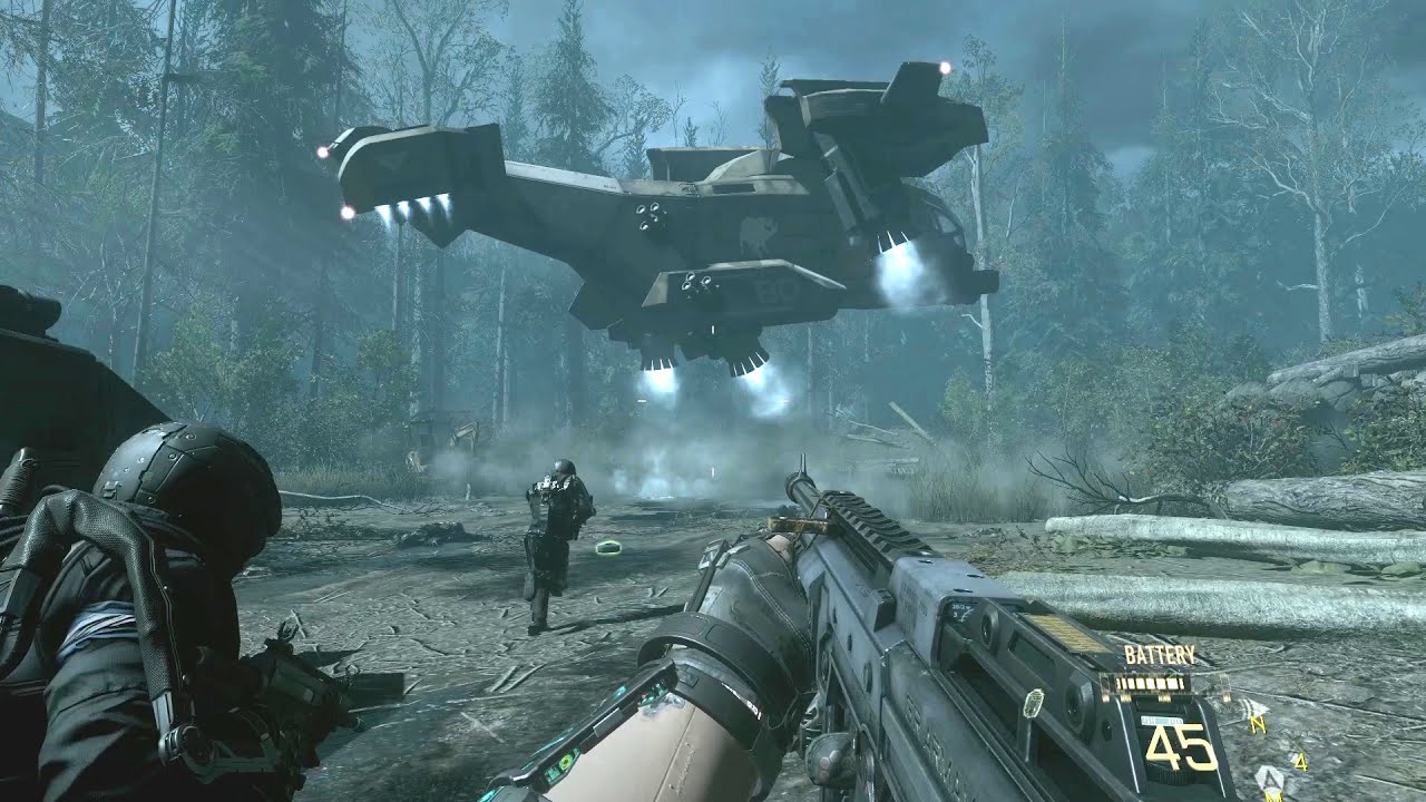 Escape of T-740 Hovertank / Advanced Warfare Bio Lab / Call of Duty