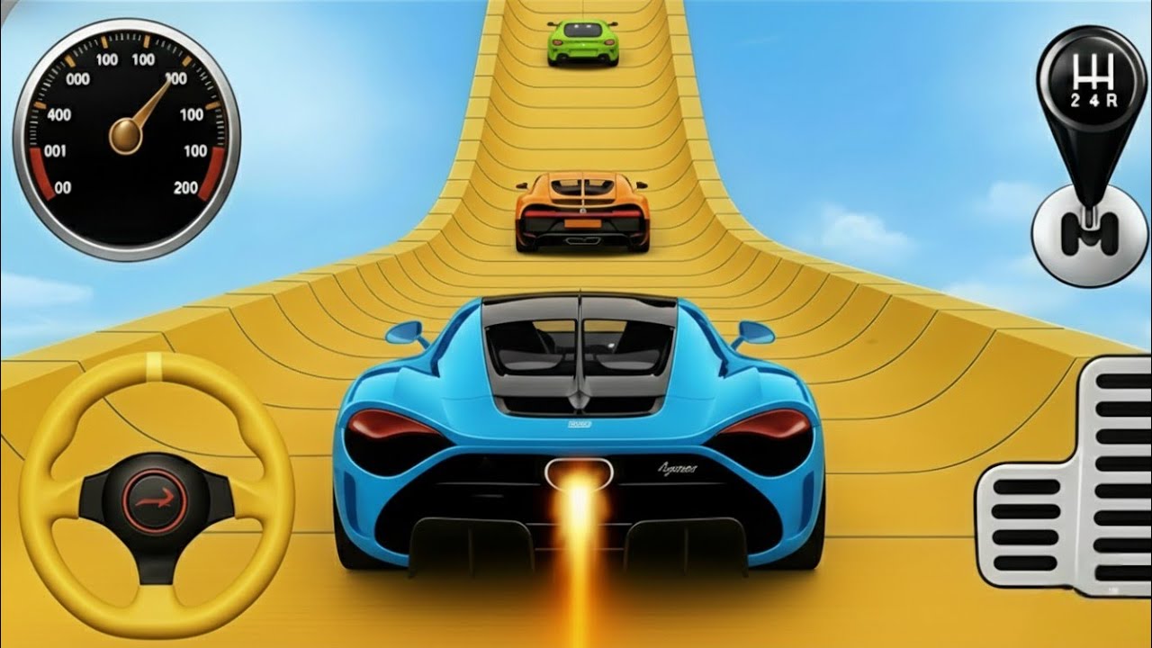Mega Ramp Monster Car Racing 3D - Extreme Car Stunts - Android Gameplay