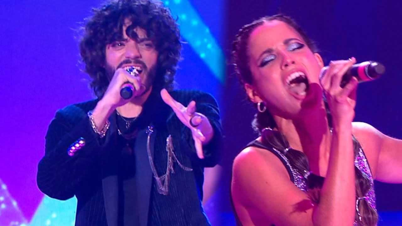 Fede Salles y Cande Molfese cantaron "De música ligera" en la gala de rock nacional