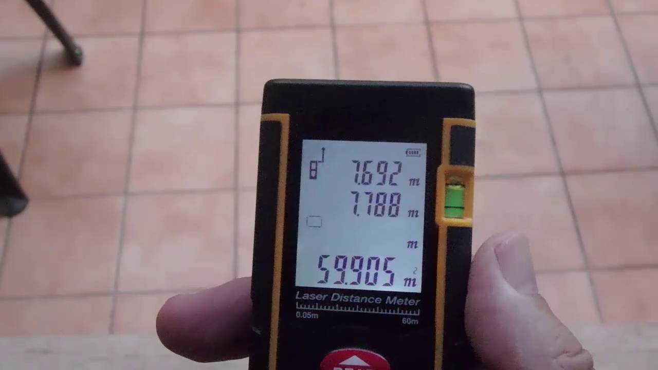 GrandBeing - Medidor LASER hasta 60m. Medida continua con minimos y m&aacute;ximos.