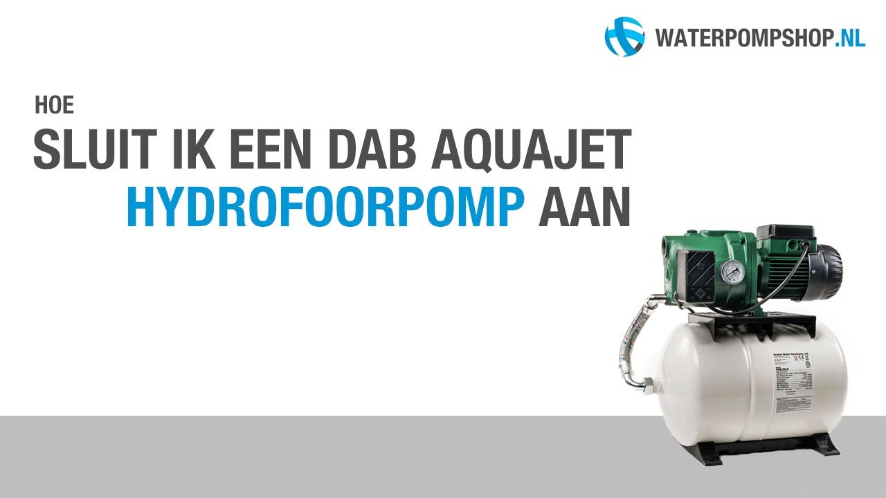 Aansluiten van de DAB Aquajet Hydrofoorpomp