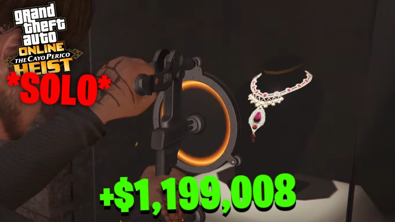 GTA Online Cayo Perico Heist | SOLO - $1,199,008 Ruby Necklace (100% Stealth)