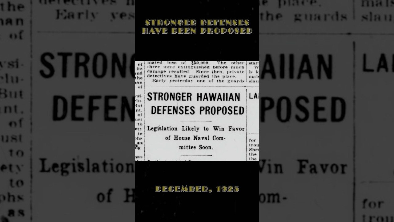 Pearl Harbor Fortifications Bolstered (1925)