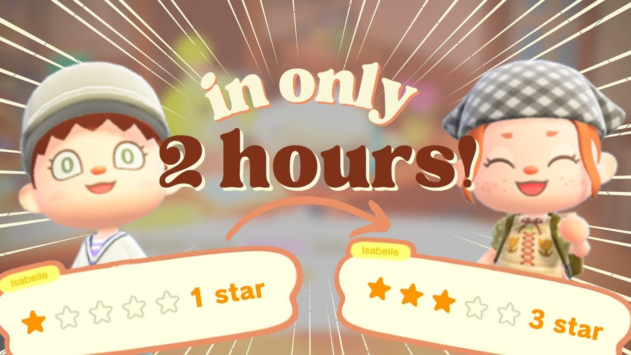 Как поднять рейтинг острова с 1 до 3 звёзд за 2 ЧАСА! | Animal Crossing New Horizons