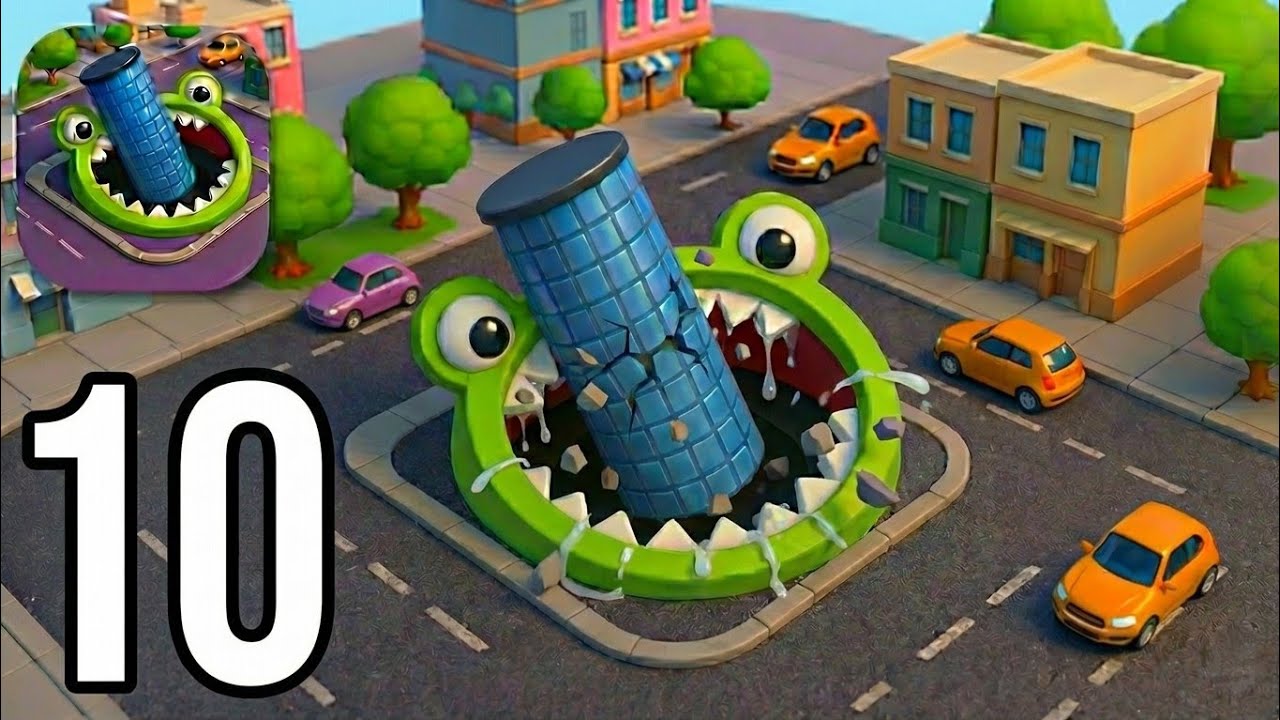 Hole.io - Gameplay Walkthrough Part 10 Tutorial & Eating The Whole City! (Android & iOS)