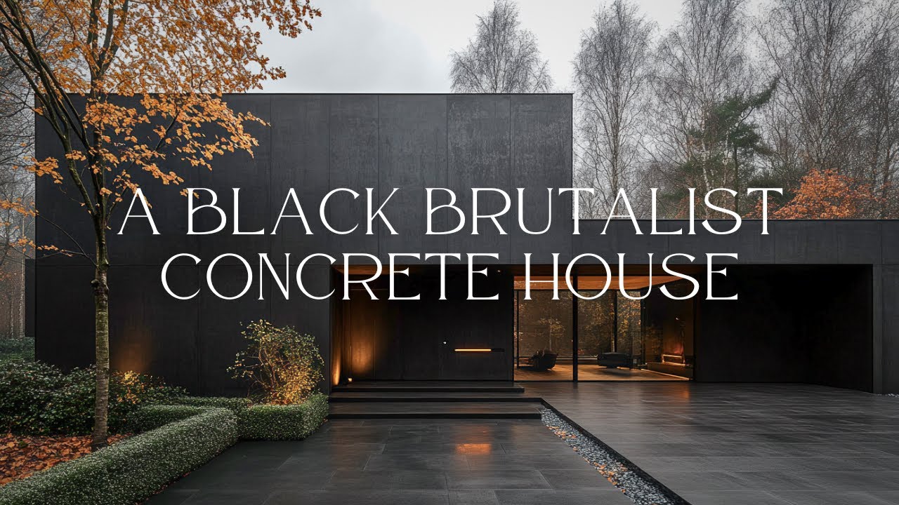 Minimalist Yet Bold | A Black Brutalist Concrete House That Embodies Modern Luxury