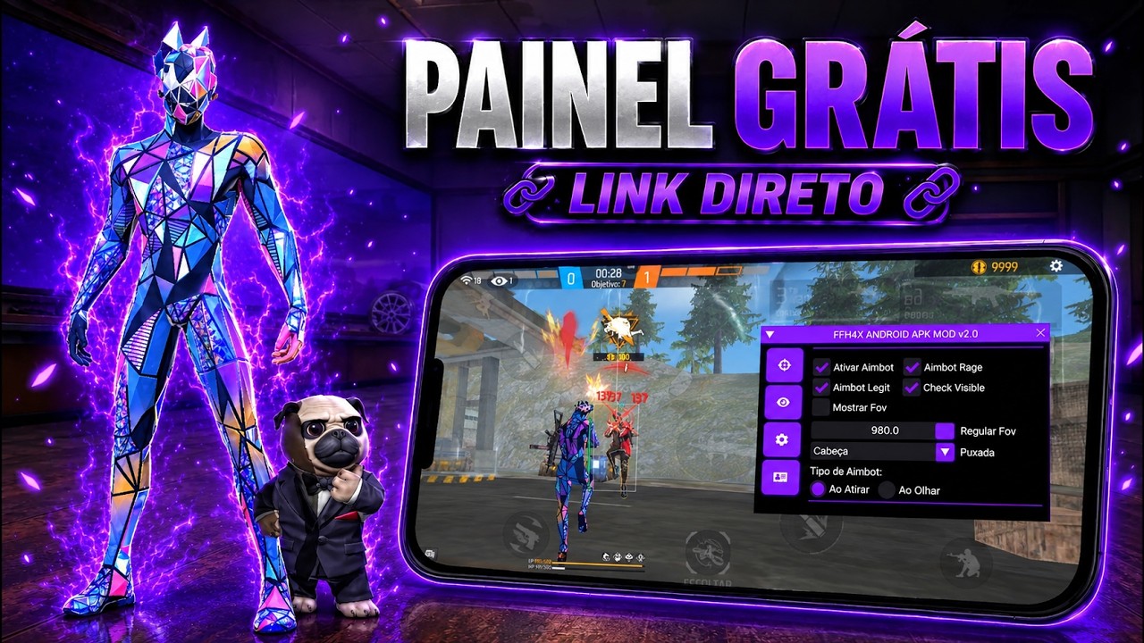 PAINEL GR&Aacute;TIS 😈 ANDROID & IPHONE! XIT FF ATUALIZADO 2026! LINK DIRETO MEDIAFIRE ✅