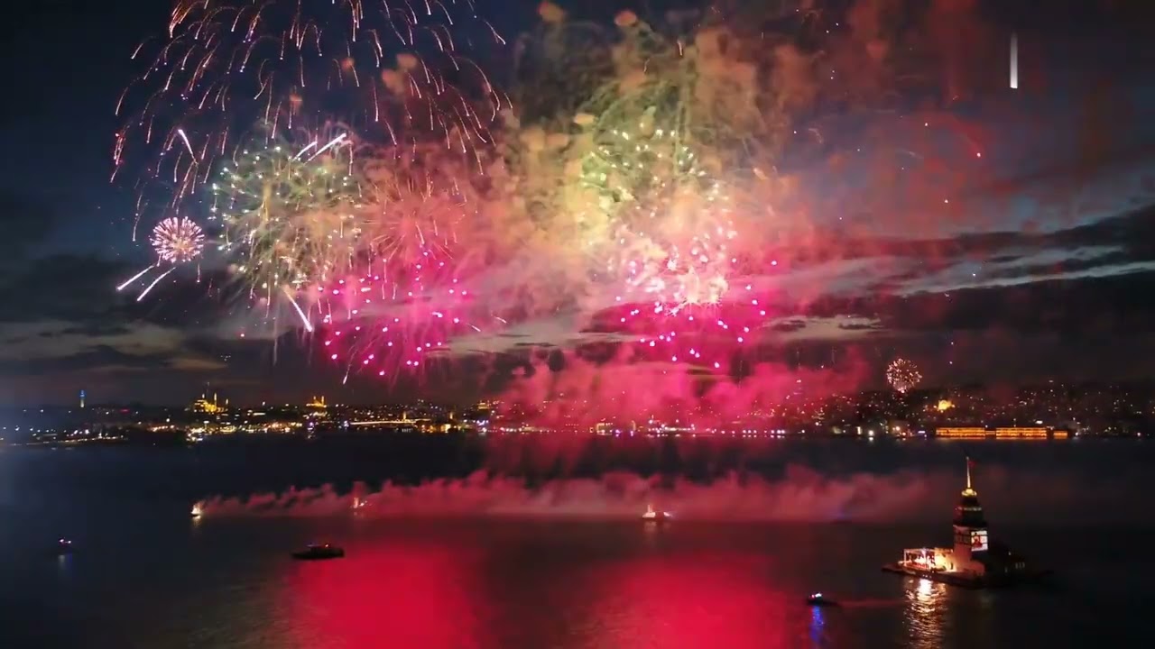 New Year Cruise Fireworks on Bosphorus