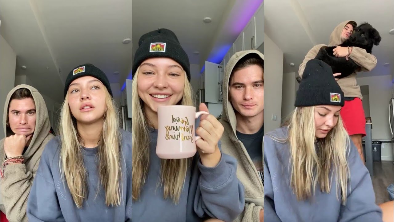Outer Banks Madelyn Cline and Chase Stokes Instagram live 10-02-2020