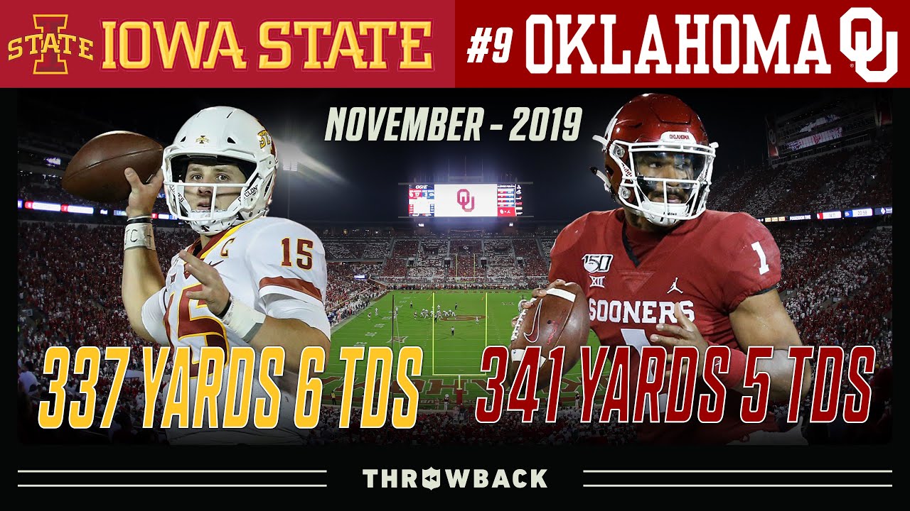 Purdy vs Hurts Epic Duel: 678 Yards & 11 TDs Combined! (Iowa State vs. #9 Oklahoma 2019, November 9)