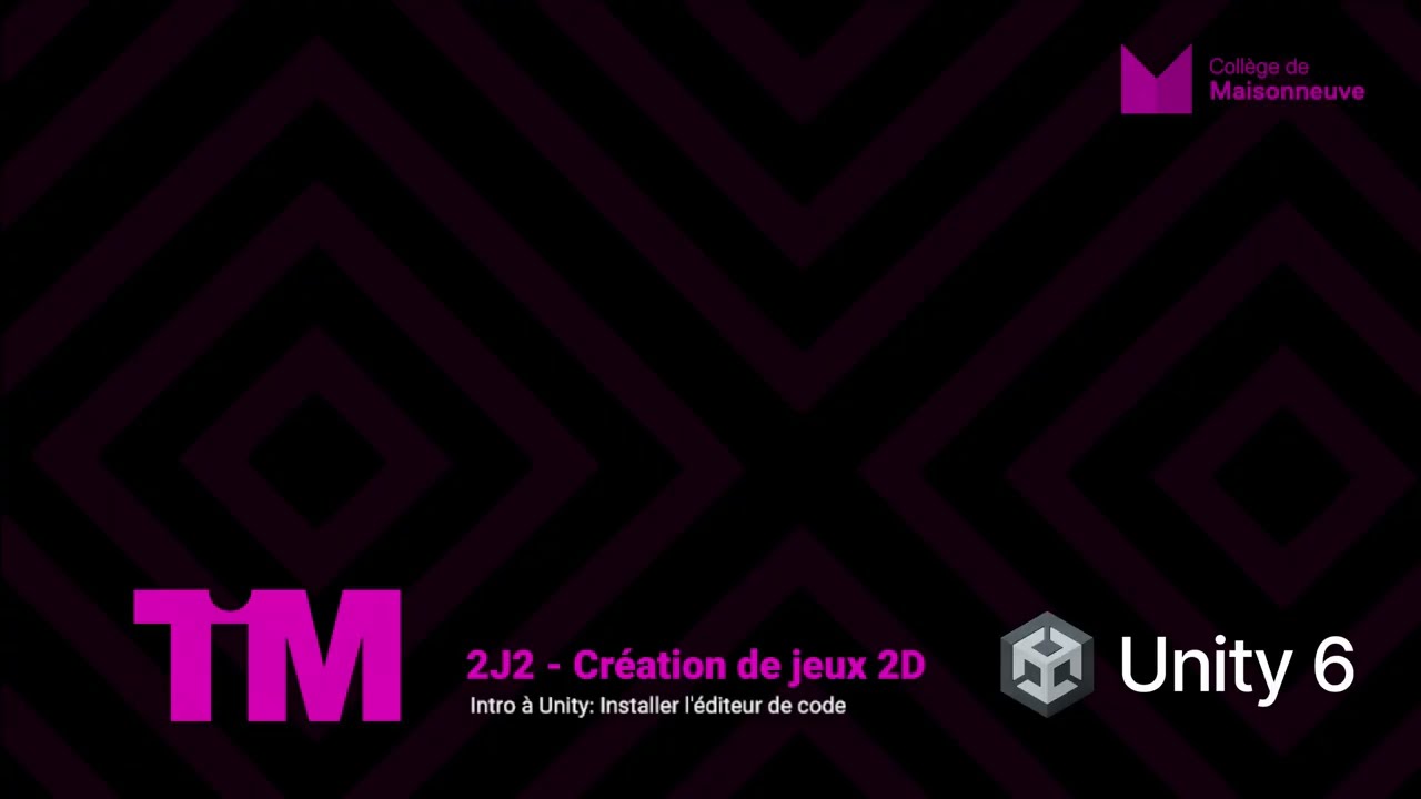 02 - Installer l'éditeur de code (IDE) pour Unity