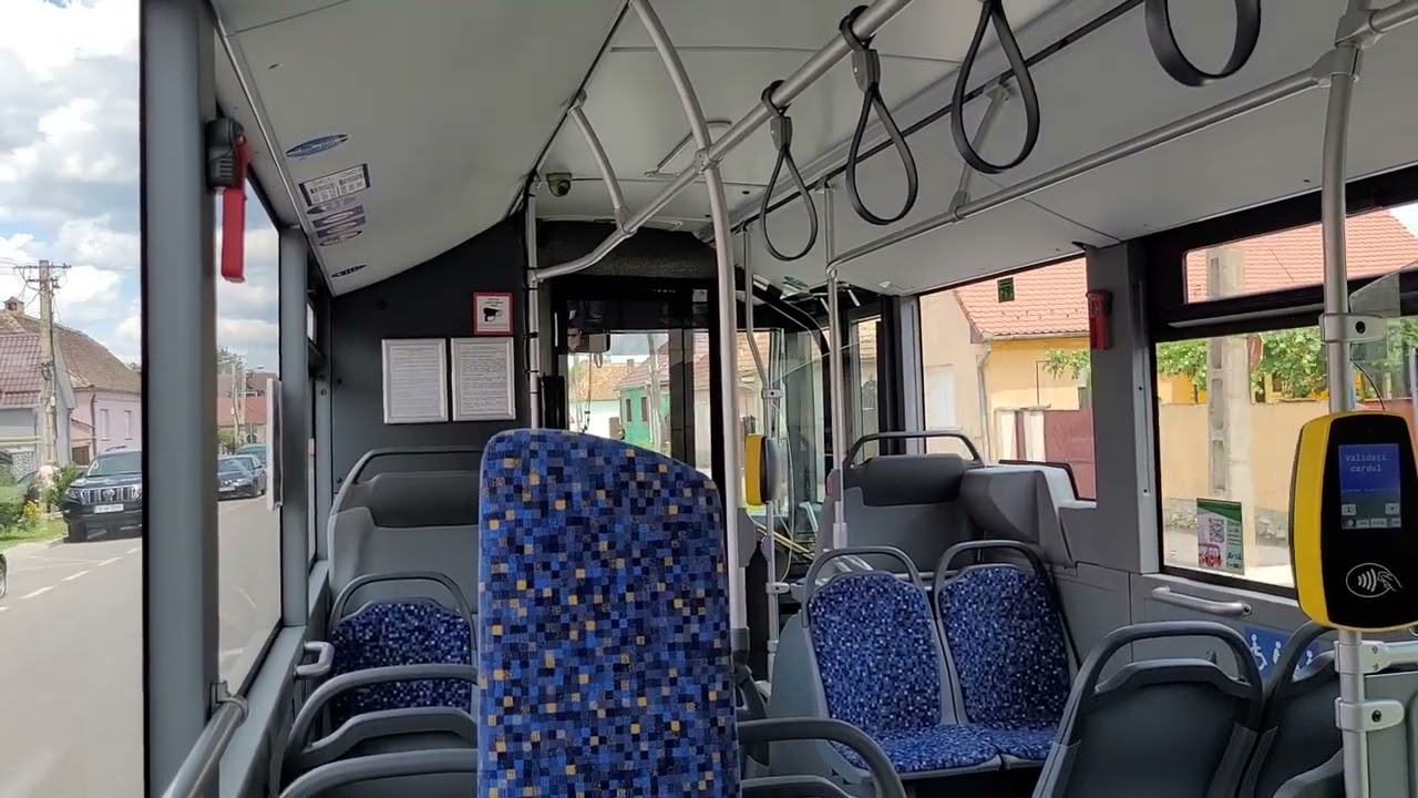 Sibiu: inside Mercedes-Benz Conecto NGT bus nr. 126 (Tursib SA), route 10