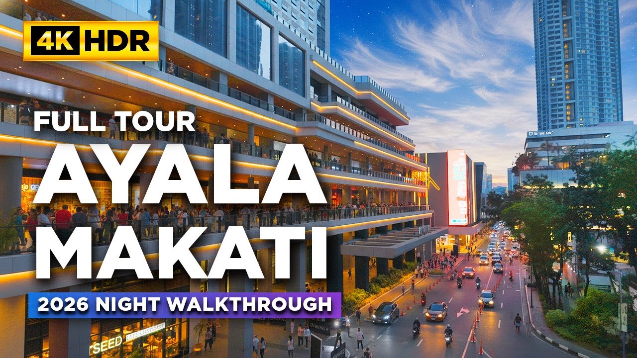 AYALA CENTER MAKATI at Night | Top Malls in the Modern District of Makati City Philippines