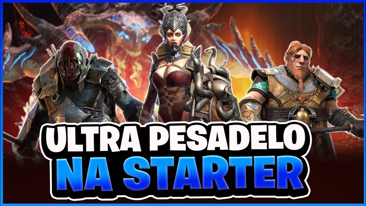 FAZENDO O ULTRA PESADELO SEM IMORTAL NA MINHA STARTER | Raid Shadow Legends