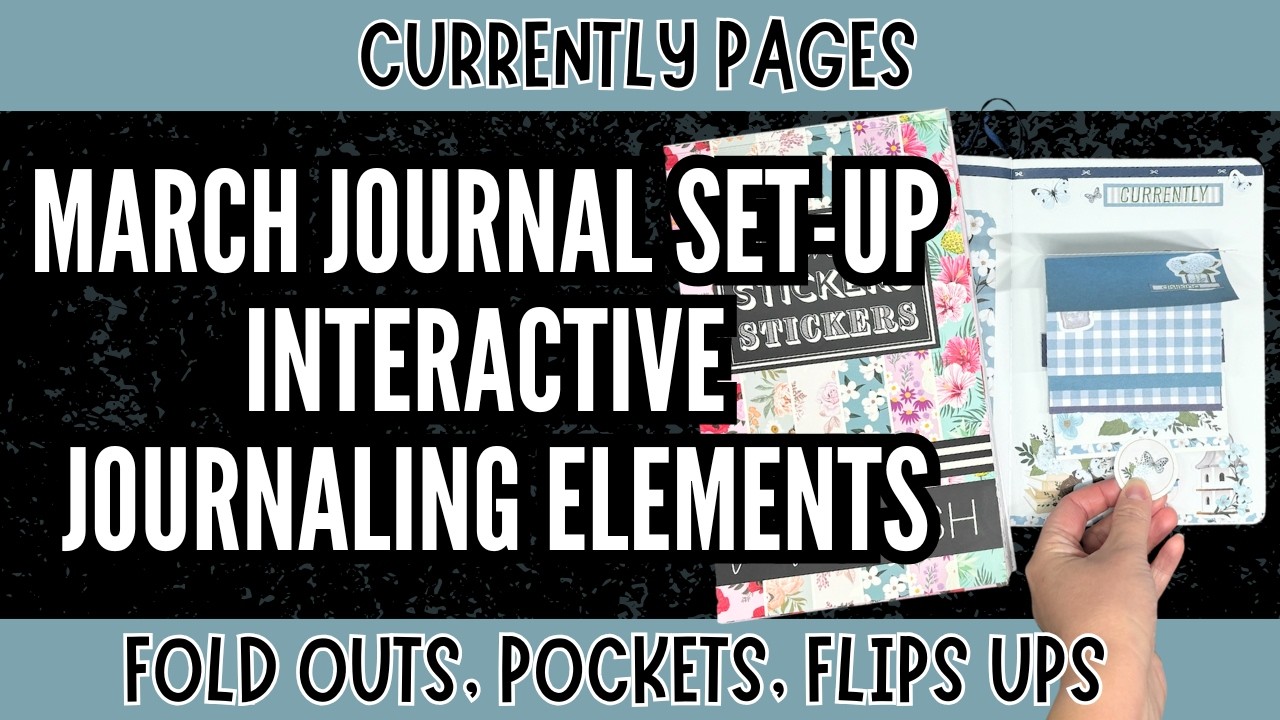 March Currently Pages: Interactive Journaling Elements [Fold Outs, Pockets, Waterfall Pages]