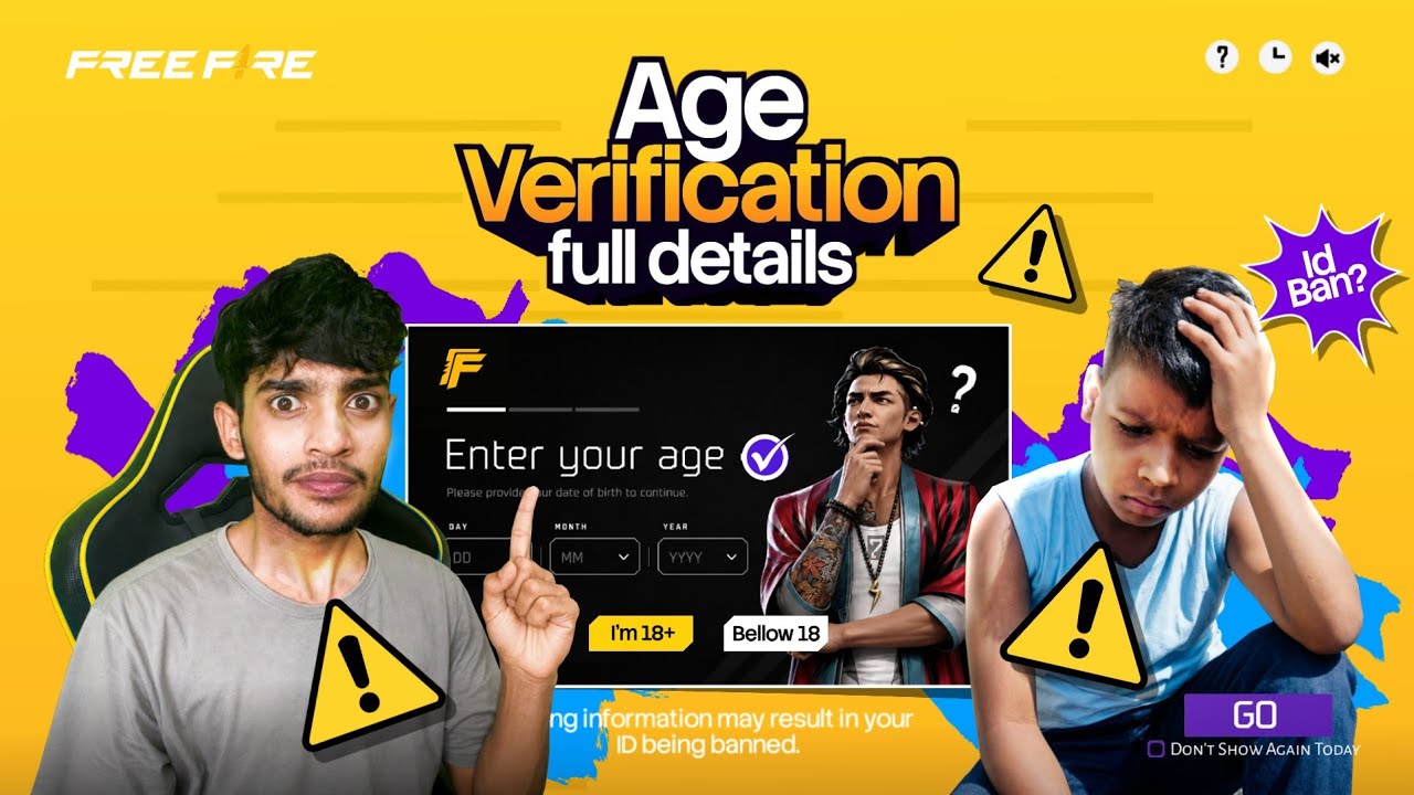 AGE VERIFICATION FULL DETAILS 🇮🇳 Free Fire Max
