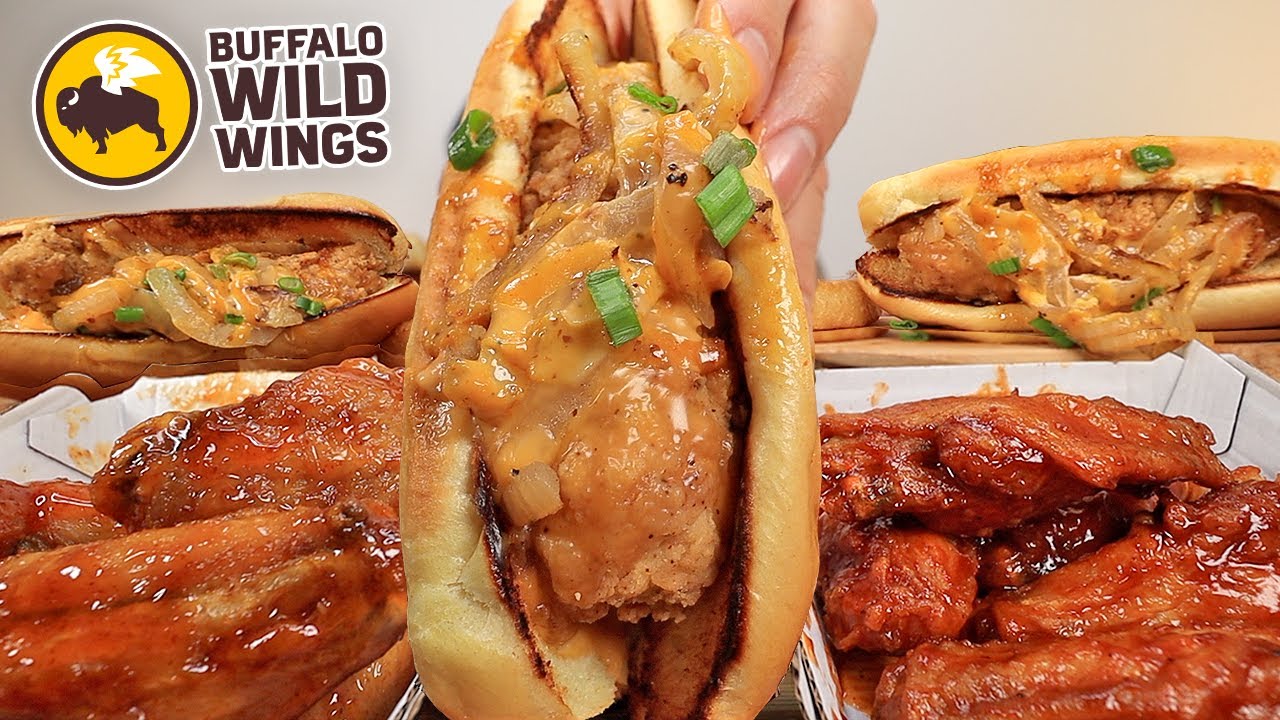 MUKBANG Buffalo Wild Wings Chicken Tenders Dogs Mango Habanero Wings Buffalo Wings Onion Rings ASMR