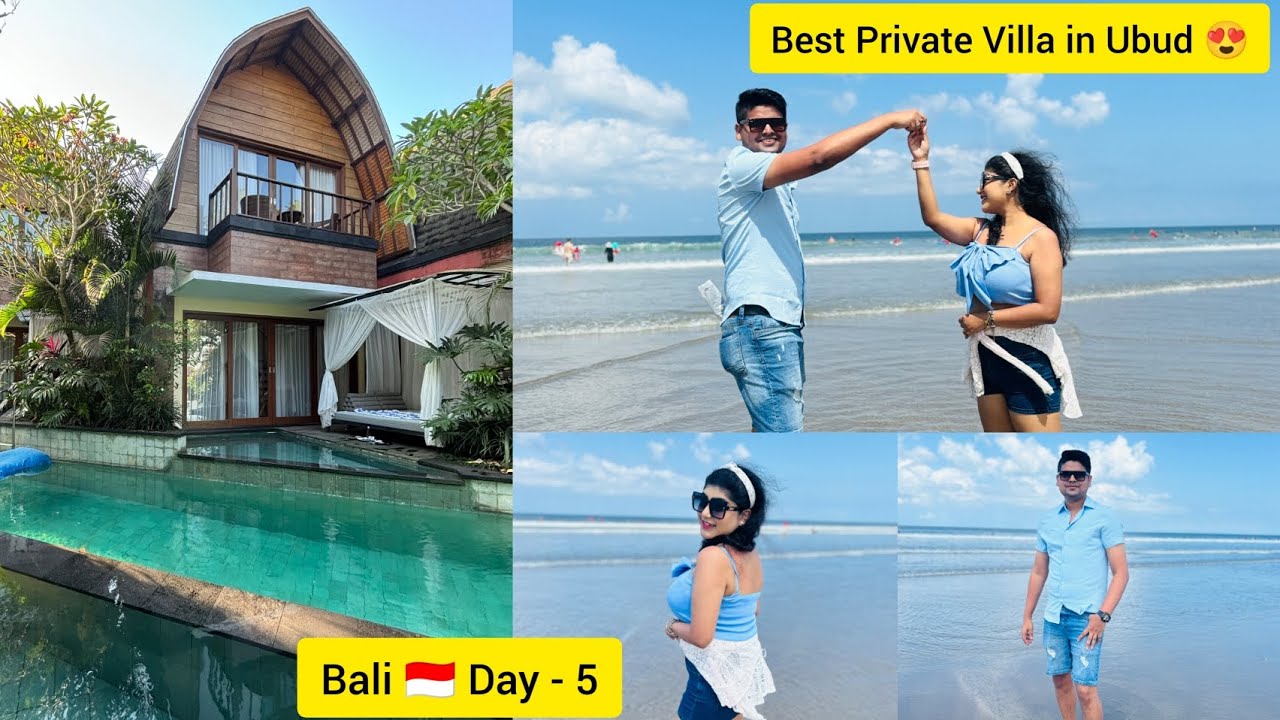 #bali 🇮🇩Day -5 ❤️ Best Private Villa in Ubud 😍 | Seminyak এর Double Six Beach e কিছু সুন্দর মুহূর্ত|